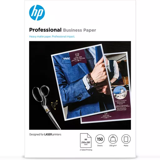 HP Professional Laser Matte FSC Paper 200 gsm-150 sht/A4/210 x 297 mm