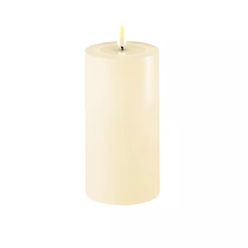 LED Pillar Candle 7.5x15cm - Ivory