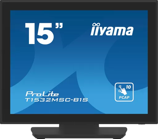 iiyama ProLite T1532MSC-B1S computer monitor 38.1 cm (15") 1024 x 768 pixels XGA LCD Touchscreen Black