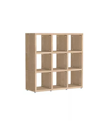 Oak Storage Cube Shelving 3 x 3