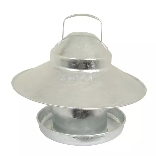 Galvanised Outdoor Poultry Feeders with Top
