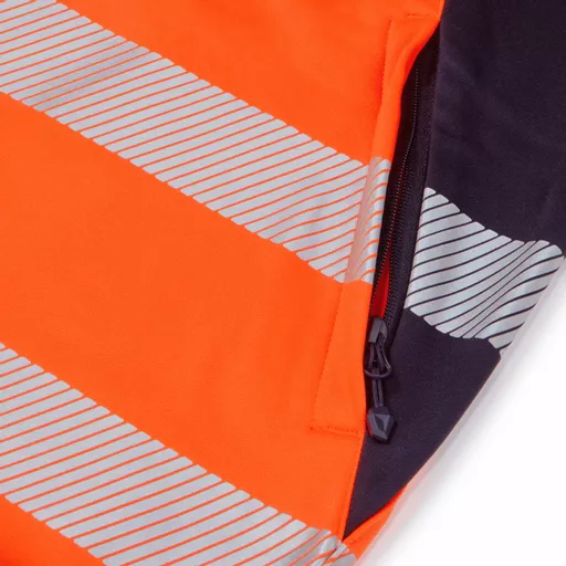 SYH-751D-System-Hi-Vis-Eco-Orange-Navy-Zip-Thru-Hoodie-Detail With Segmented Tape.png
