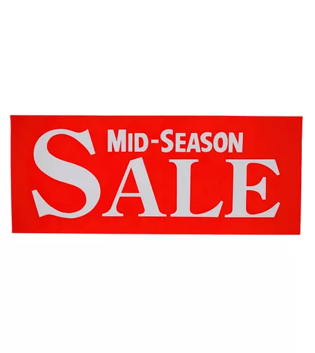 Mid Season Sale Horizontal Sale Banner - 300mm x 1200mm