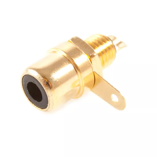 RCA Phono Chassis Panel Mount Socket, Gold Plated