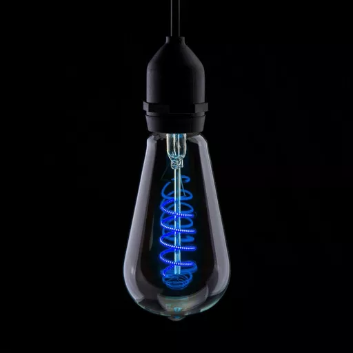 Prolite 4W Dimmable LED ST64 Spiral Lamp Fil BC Blue
