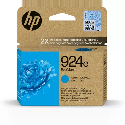 HP 4K0U7NE/924E Ink cartridge cyan EvoMore, 800 pages ISO/IEC 19752 for HP OJ Pro 8120/e