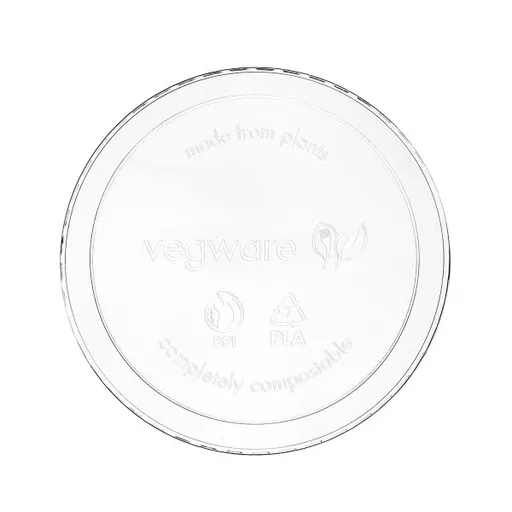 VEGWARE PLA ROUND DELI LID (FITS 8-32OZ CONTAINERS) - (1X500)