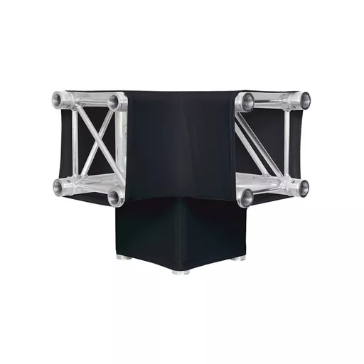 LEDJ Black 3 Way 90 Degree Corner Quad Truss Sleeve Sock