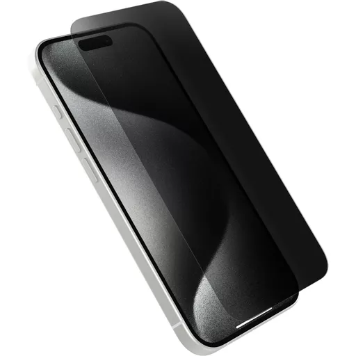 OtterBox Premium Pro Glass Privacy Guard for iPhone 15 Pro, Privacy Guard + Antimicrobial