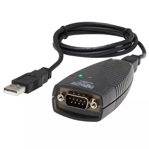 Tripp Lite USA-19HS Keyspan USB to Serial Adapter - USB-A Male to DB9 RS232 Male, 3 ft. (0.91 m), TAA