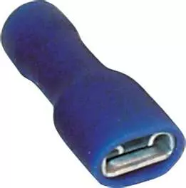 Blue Fully Insulated Female Spade Disconnect Terminals (Pack of 100) LONG - (Various)