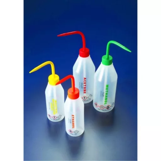 Azlon Wash Bottle 500ml Water Distilled White