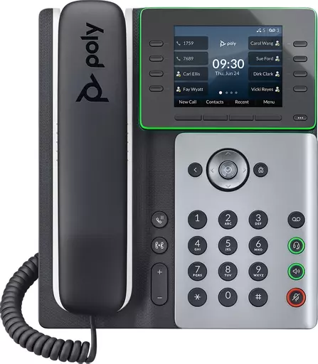 POLY EDGE E300 IP phone Black, Grey 8 lines LCD