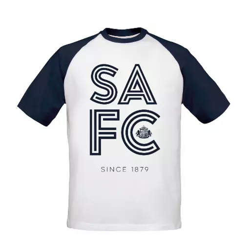 Sunderland AFC Stripe Baseball T-Shirt