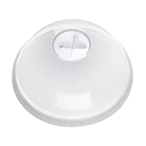 CLEAR DOME LID WITH CROSS HOLE FOR SMOOTHIE CUP RPET (98MM) - (1X1000)