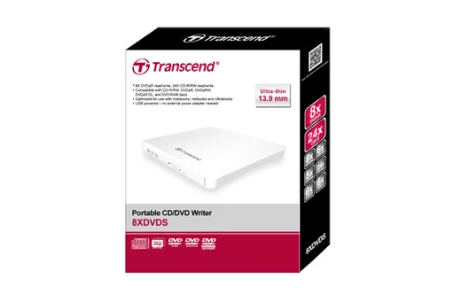 Transcend Portable DVD Writer White