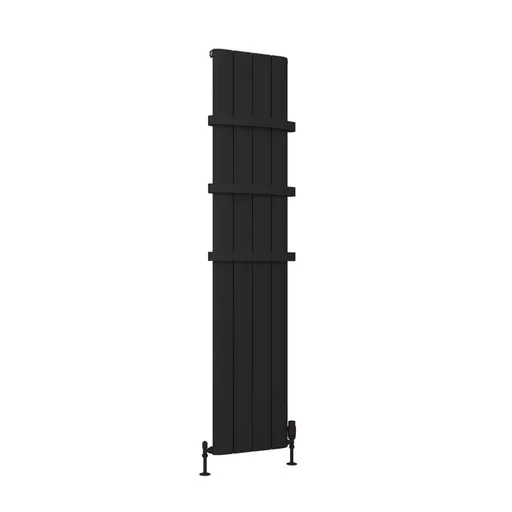 Peretti 1800 x 375 Aluminium Radiator Matt Black