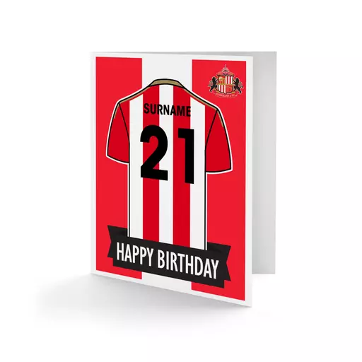 Sunderland AFC Shirt Birthday Card