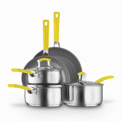 Surlatable Yellow Sur La Table 5 Piece Cookware Set