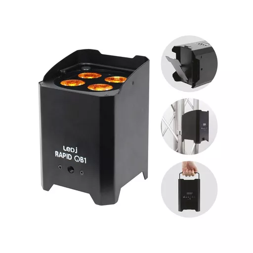 LEDJ Rapid QB1 RGBA Battery Powered LED Par - Black
