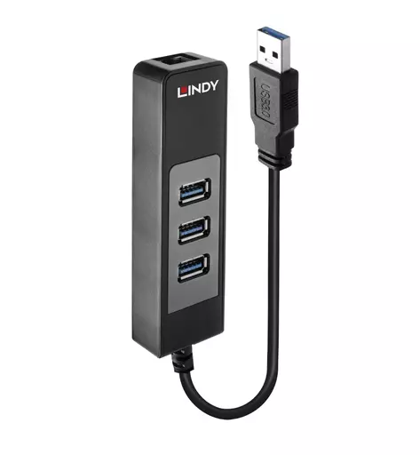 Lindy USB 3.1 Hub & Gigabit Ethernet Adapter