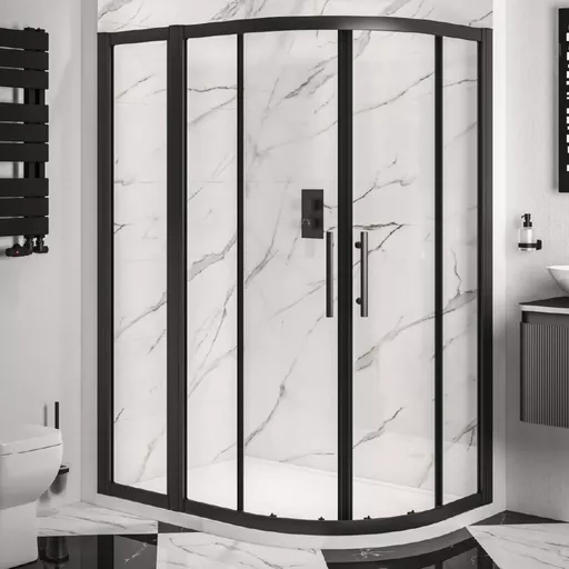 Volente 300mm Inline Shower Panel - Matt Black
