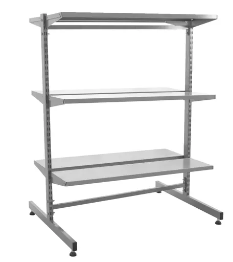 1000mm Wide Silver Gondola Bundle - 6 Silver Shelves