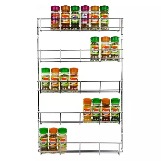 Spice Rack 5 Tier Chrome for