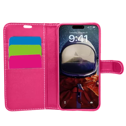 Wallet for iPhone 16 Plus - Pink