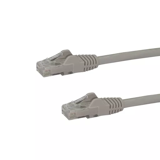 StarTech.com 75ft CAT6 Ethernet Cable - Gray CAT 6 Gigabit Ethernet Wire -650MHz 100W PoE RJ45 UTP Network/Patch Cord Snagless w/Strain Relief Fluke Tested/Wiring is UL Certified/TIA