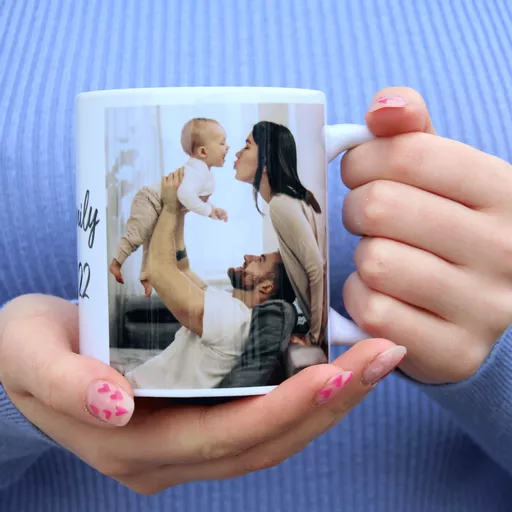 Photo Collage Mug - 2 Photos Family Photo Mug
