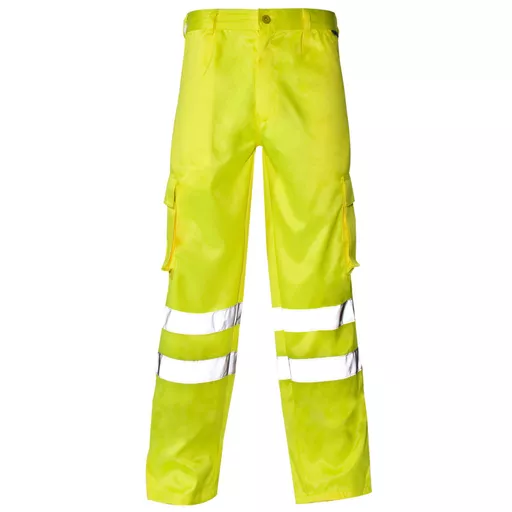Supertouch Hi Vis Yellow Combat Trousers