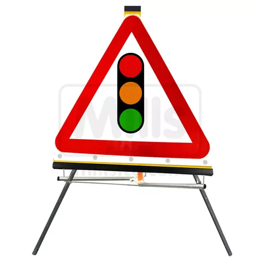 Traffic Signals Ahead Collapsible Road Sign 750mm