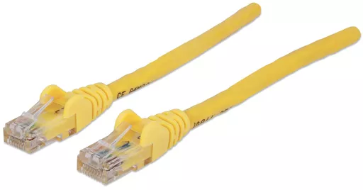 Intellinet Network Patch Cable, Cat6, 20m, Yellow, CCA, U/UTP, PVC, RJ45, Gold Plated Contacts, Snagless, Booted, Lifetime Warranty, Polybag