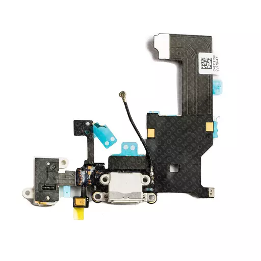 Charging Port Flex Cable (White) (CERTIFIED) - For iPhone 5