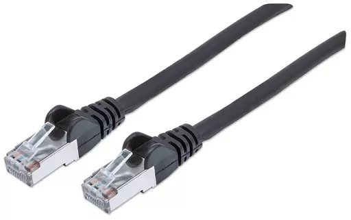 Intellinet Network Patch Cable, Cat6, 20m, Black, Copper, S/FTP, LSOH / LSZH, PVC, RJ45, Gold Plated Contacts, Snagless, Booted, Lifetime Warranty, Polybag