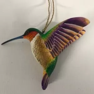 Carved Wooden Hummingbird