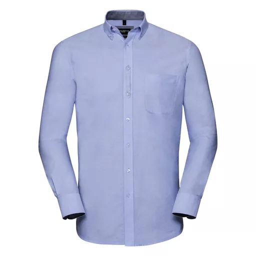 Men's Long Sleeve Tailored Washed Oxford Shirt