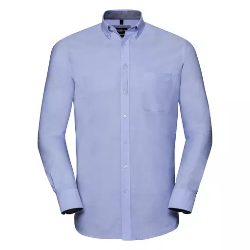 Men's Long Sleeve Tailored Washed Oxford Shirt