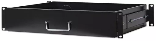 Intellinet 19" Drawer Shelf, 2U, Shelf Depth 350mm, Max 30kg, Black, Three Year Warranty