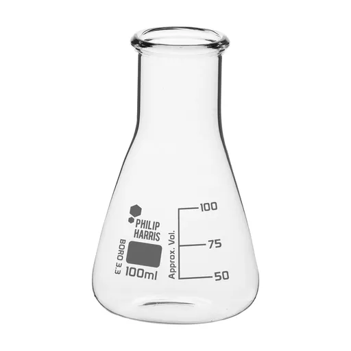 Philip Harris Wide Neck Conical Flask - 100ml - Pack of 12