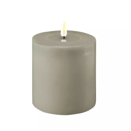 LED Pillar Candle 10x10cm - Latte