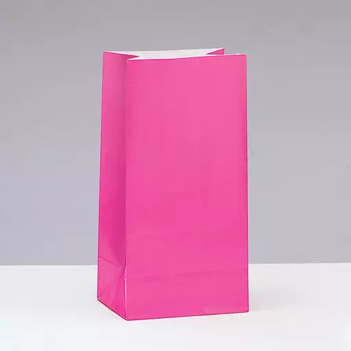 Hot Pink Paper Party Bags