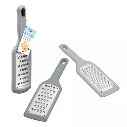 SET OF 2 NESTING GRATERS WITH NON SLIP