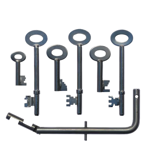 ASEC FB Key Set with 6 Keys including Fireman's Drop Key