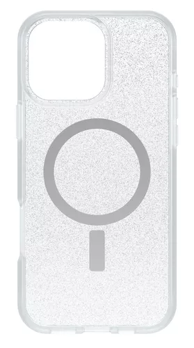 OtterBox React Series - Back cover for mobile phone - MagSafe compatibility - stardust (clear glitter) - for Apple iPhone 16 Pro Max