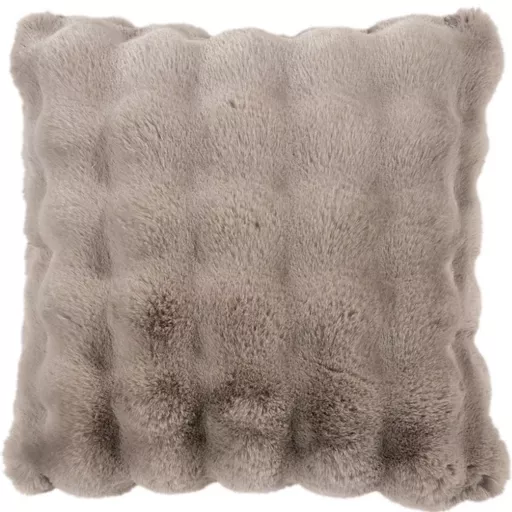 Ruffle Taupe Cushion