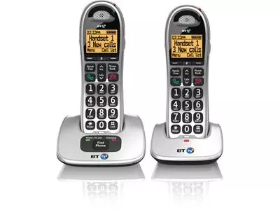 British Telecom BT4000 DECT telephone Caller ID Black, Silver