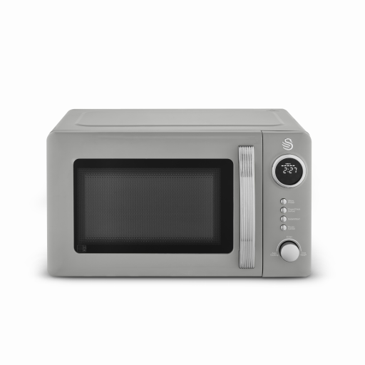 Swan Grey Retro 20L 800W Microwave