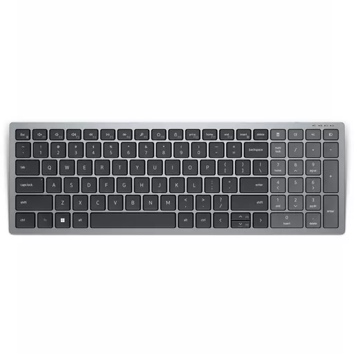 DELL KB740 keyboard Office RF Wireless + Bluetooth QWERTY UK English Grey, Black